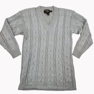 Christine Phillipe Vintage Small Silver Beaded Sweater Shoulder Pads